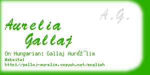 aurelia gallaj business card